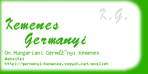 kemenes germanyi business card